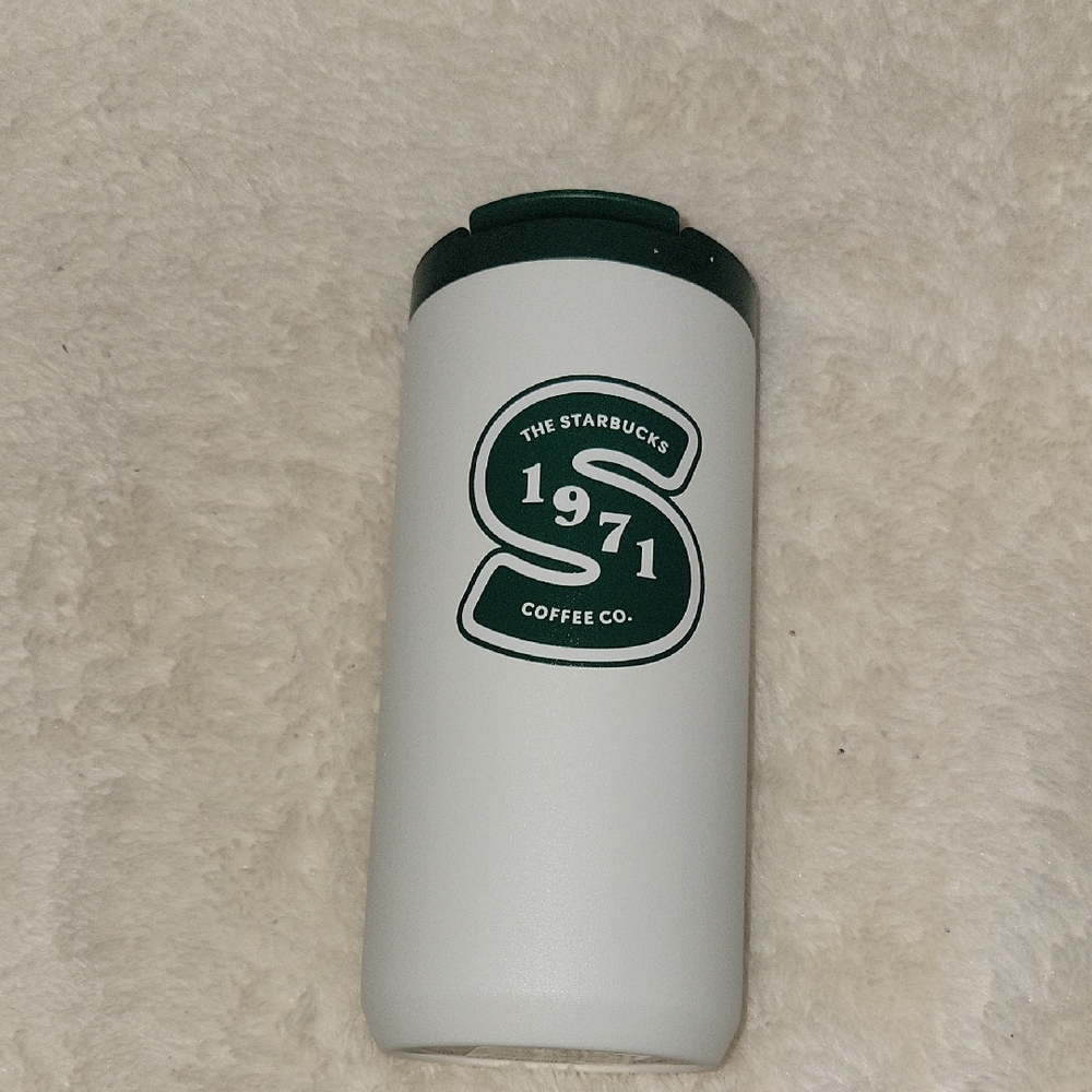 Starbucks SS Green and White 1971  Travel Tumbler. LAST ONE....
